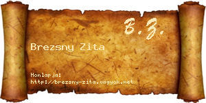 Brezsny Zita névjegykártya